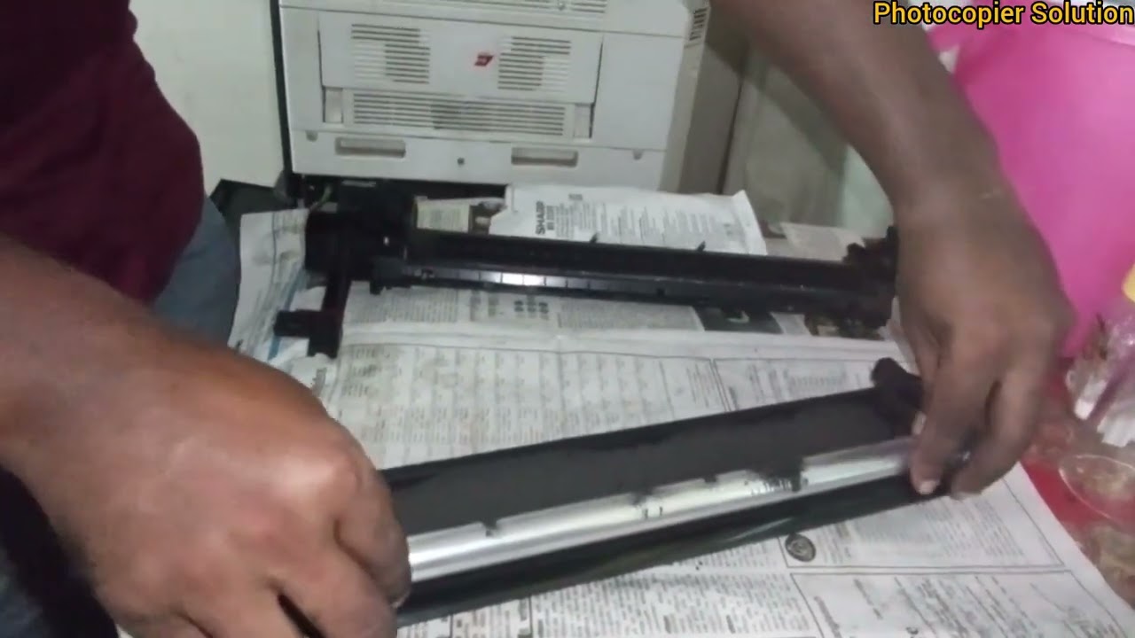 How to install Developer Sharp Photocopier Machine 