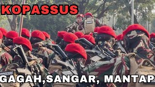 GAGAH MANTAP 🔥 TENTARA KOPASSUS TNI ANGKATAN DARAT 🇮🇩 HUT TNI KE 80 MONAS #huttni80