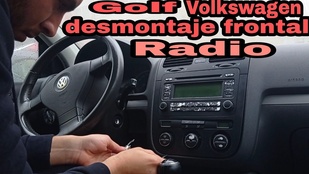 Desmontaje de frontal radio de un Vw Golf Mk5 con sólo dos herramientas Desmontaje de frontal radio de un Vw Golf Mk5 con sólo dos herramientas