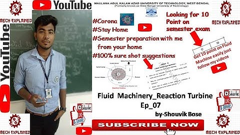Radial flow Reaction turbine| Degree of Reaction