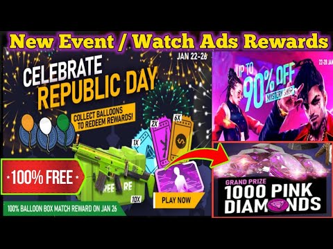 republic-day-event-in-free-fire-|-1000-pink-diamonds-for-all-|-free-rewards-|-watch-ads-new-event