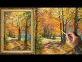 How to paint autumn season | Осенний пейзаж, живопись акрилом.