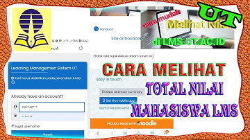 Trik Cara Melihat Total Nilai Akhir Mahasiswa Universitas Terbuka di LMS | Tips Lewat HP Online Lapt