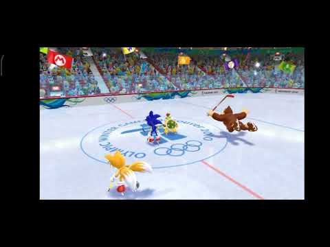 Mario Sonic At The Vancouver Olympic Games All Characters Losing Animations Hockey
