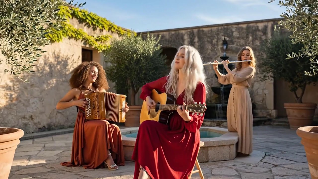 A Palace Courtyard Dream | Cinematic Flamenco Guitar, Sax, Accordion & Flute
