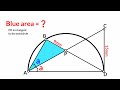 Can you find area of the Blue triangle? | (Fun Geometry Problem) | #math #maths | #geometry