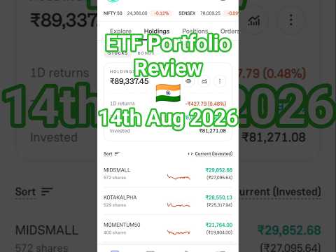 Thumbnail for My ETF Portfolio Review| 14th August 2026|Swing X Compounding#stockmarket #growth #etfportfolio #etf