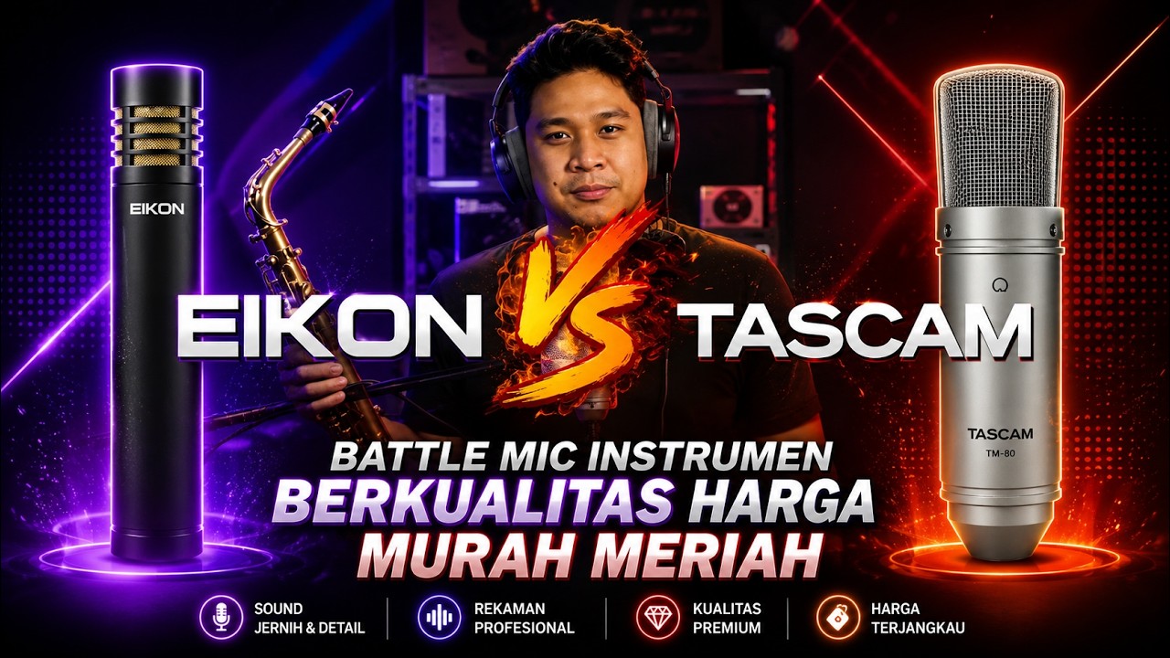 COMPARE MIC SADIS HARGA MIRING! RECORD INSTRUMENT BERKUALITAS DENGAN MIC TASCAM TM80 + EIKON CM150.