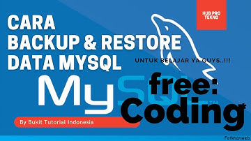 CARA BACKUP DAN RESTORE DATABASE MYSQL DI APLIKASI VB.NET || GRATIS KODING || FREE 100%