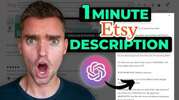 1 Minute Etsy Product Description Generator - INSANE ChatGPT AI Tool!
