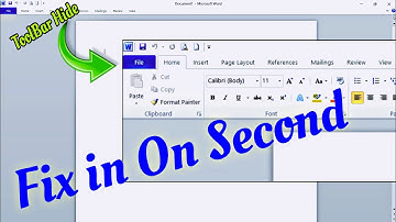 How to Hide and Show Menu || Toolbar in MS Word MS Excel