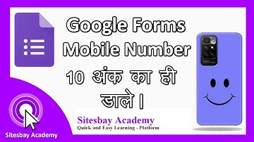 Mobile Number Validation in Google Form | Response Validation || Validate 10 Digit Mobile number