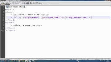 CSS Tutorial 5 - font size