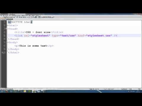 CSS Tutorial 5 - font size