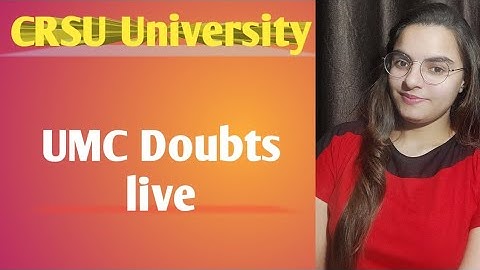 CRSU UMC Doubts||क्या कैसे करे||CRSU Mail करे या जाकर आये 🤔