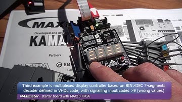 MAXimator (Altera MAX10 FPGA) example project: 7-segment display controllers (VHDL or schematic)
