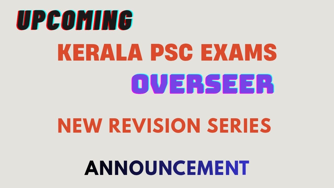 OVERSEER EXAMS#kpsccivil #upcoming #revisionseries #overseer #civilengineering 