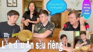 Lần đầu ăn sầu riêng, bất ngờ với phản ứng của ba cha con | gia đình Việt Đức | cuộc sống ở Đức