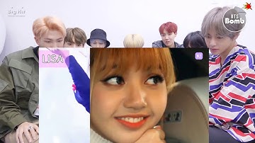 BTS Reaction to TWICE Tzuyu vs  BLACKPINK Lisa