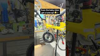 Even the baby rides get a tune up! 😂 #XFIXXI #FunnyShorts #BikeLife #canadians #safetyfirst