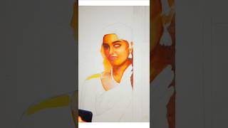 portrait drawing tutorial ❤️ #realistic #watercolorpainting #shorts