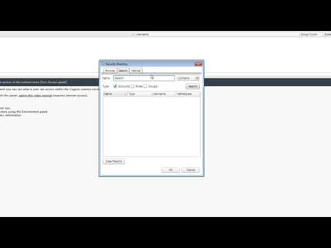 Manage Cognos Security User Access