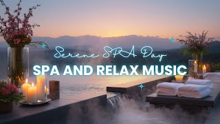 💙 Sunset Terrace Spa & Mountain Ocean View Relax Music | 3 Hours Calm Ambience | Serene SPA Day 🌿