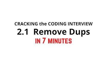 2.1 Remove Dups | Cracking the Coding Interview Solution