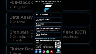 Urgent Job Openings: Python, Full-Stack, Flutter Developers &amp; More! | Apply Now