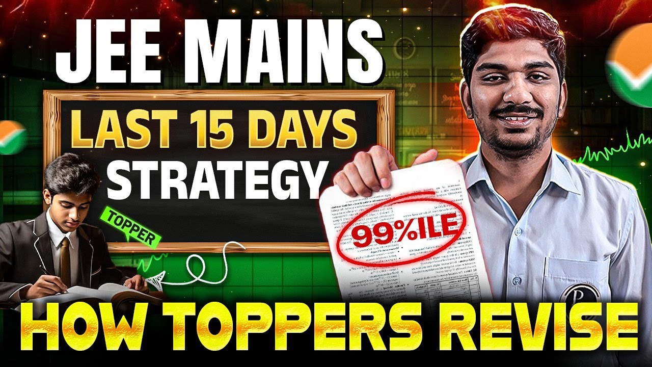 JEE Mains Last 15 Days Strategy 🔥 How Toppers Revise to Score 99 ...