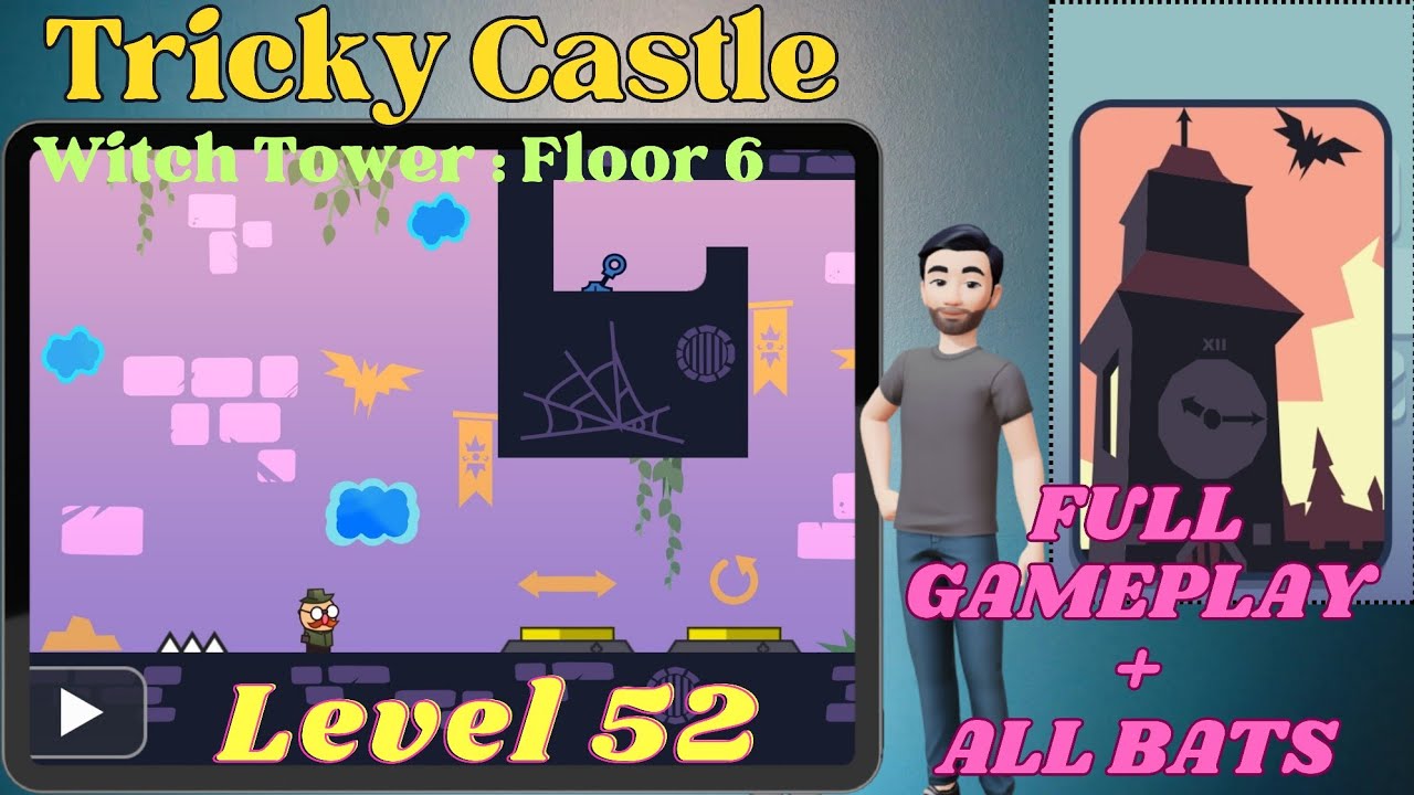 Tricky Castle Witch Tower Level 52 [All Bats]
