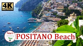 Positano Beach Italy Walking Tour 4k