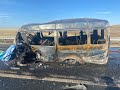 Взорвался топливный бак: четыре человека скончались в горящем автобусе в Башкирии