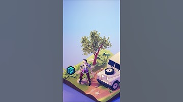 Let’s create a lowpoly tree in Blender #blender3d #3dmodeling #3dillustration #b3d #lowpoly