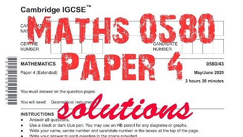 #isequaltoklasses| Turning point_Quadratics Equation | IGCSE PastPaper Maths 0580 Paper 4 |