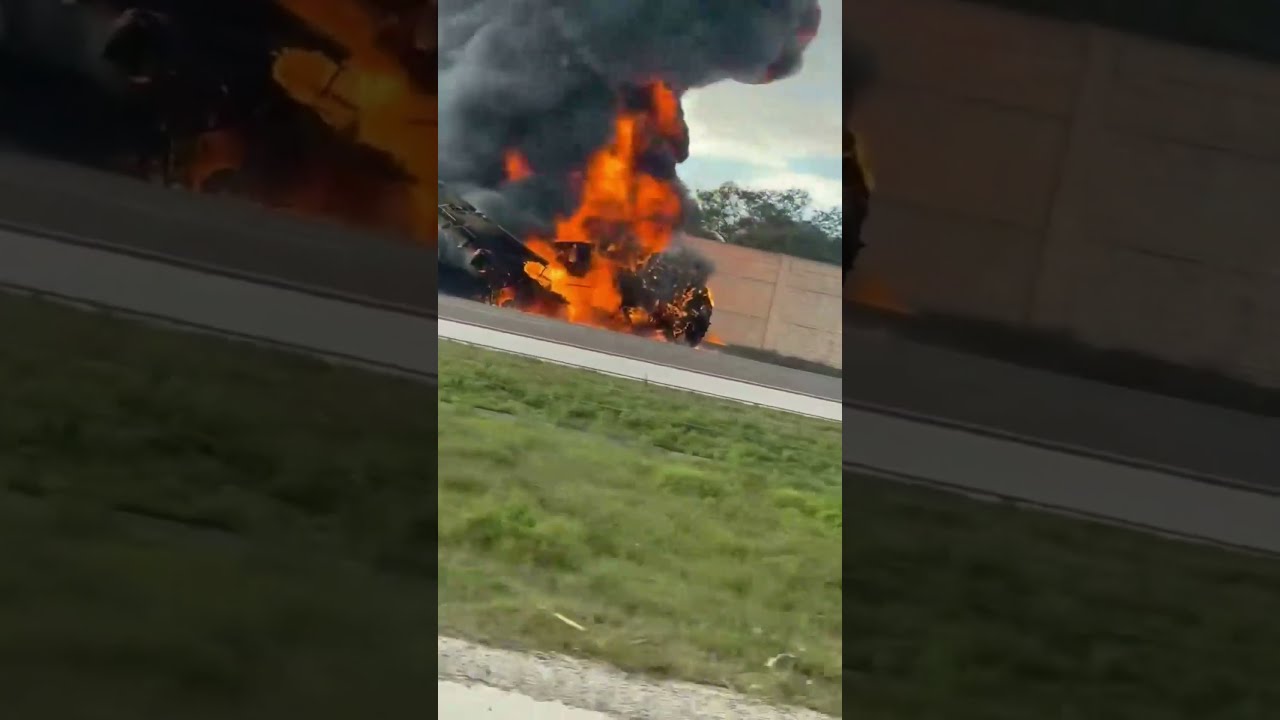 Video Shows Fiery Plane Crash On I 75 In Florida