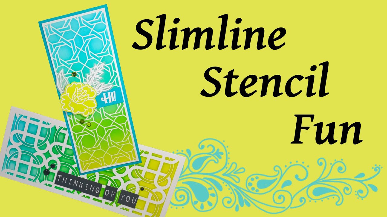 Slimline Stencil fun (Recorded Live)