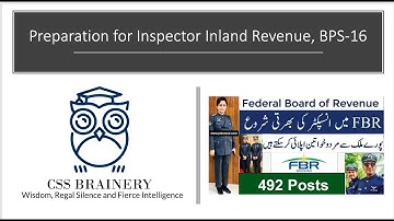 Preparation of Inspector Inland Revenue (BPS-16)