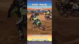 Epic Supercross Race between Jeremy McGrath and Jeff Emig #supercross #motocross #dirtbike