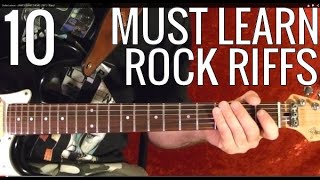 10 Must Know Rock Guitar Riffs