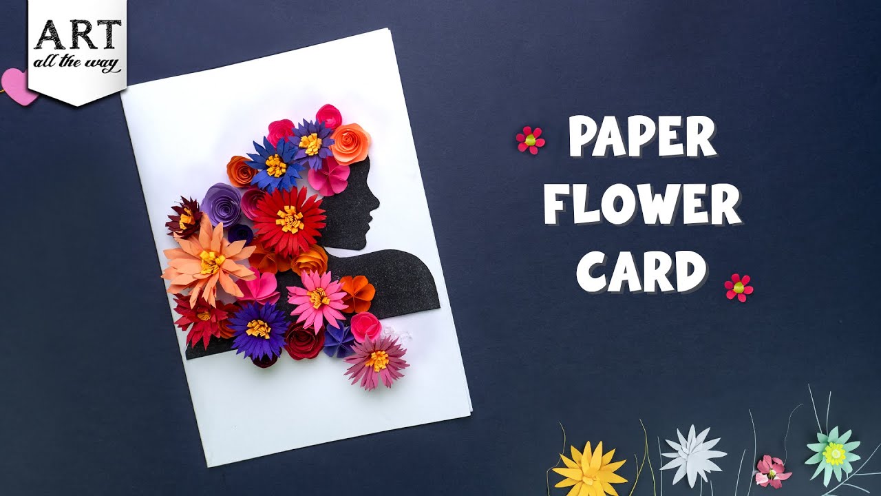 Paper Flower Card DIY Paper Flower Card Valentine's Day Card Valentine's Day VENTUNOART