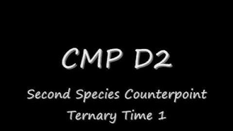 Second Species Counterpoint Ternary Time 1