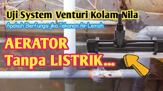 Aerator Kolam Ikan Nila, Venturi system, Aerator Tanpa Listrik #kolam #nila #venturi #aerator #koi