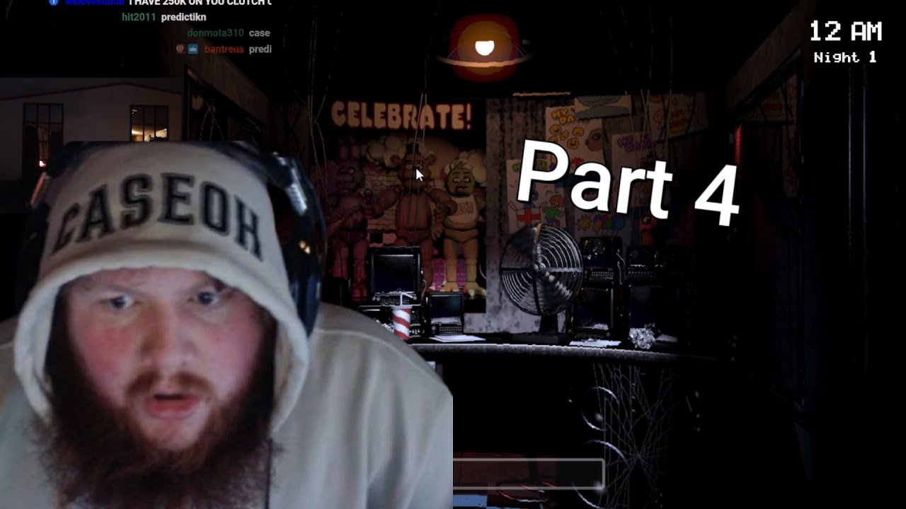 Caseoh Plays fnaf 1 [all nights in 1 attemp] part 4 - YouTube