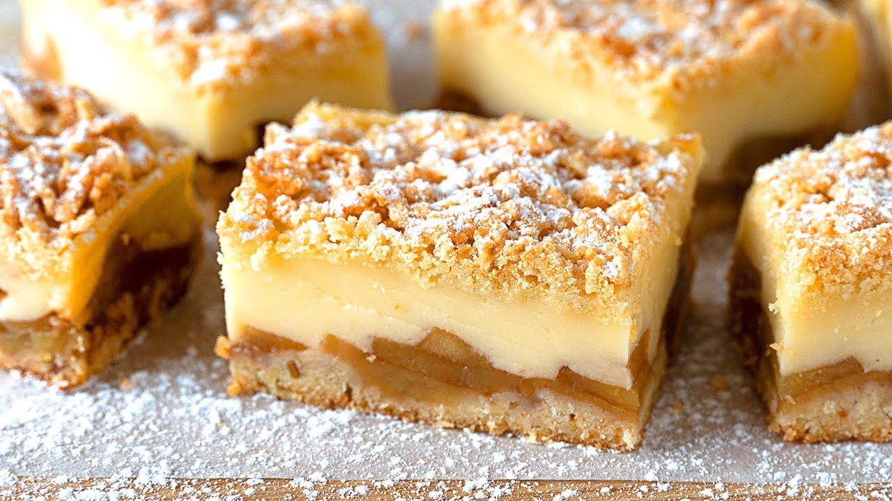 Cuando quiero agasajar es la TARTA que elijo hacer! Manzana, crema y masa de galleta! FÁCIL y rico!