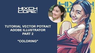 tutorial vector potrait adobe illustrator PART 2