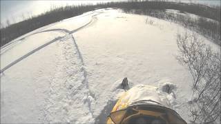 Carving in Some Deep Snow in Saskatchewan