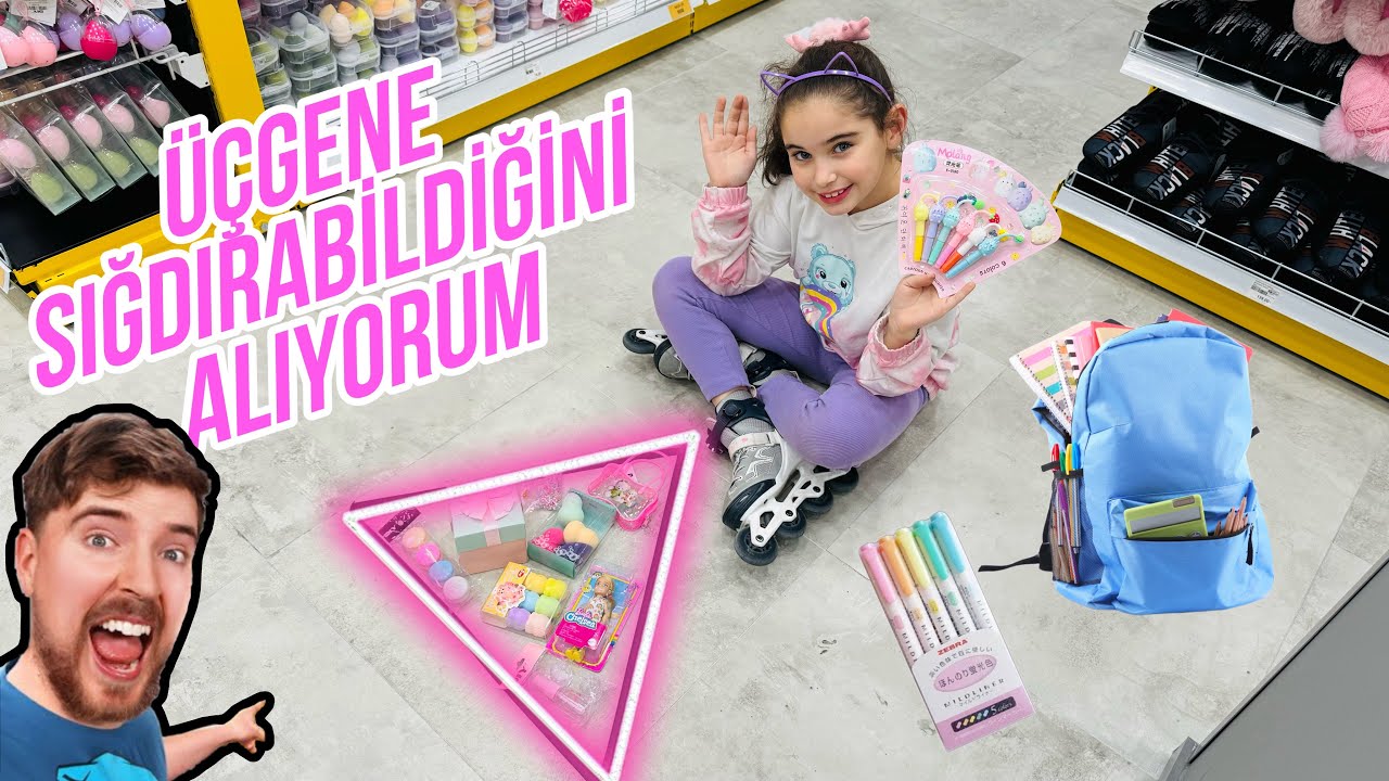 ÜÇGENE SIĞDIRABİLDİĞİNİ ALIYORUM ELİF SİNEM !! MR. DIY ALIŞVERİŞ VLOG !!!