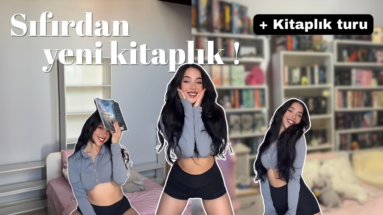 YENİ EV YENİ KİTAPLIK 📚 Kitaplığımı düzenledik + Kitaplık turu!