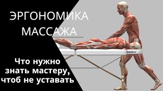 ЭРГОНОМИКА МАССАЖИСТА | ЗАБОЛЕВАНИЯ массажистов | Как делать массаж и не уставать?